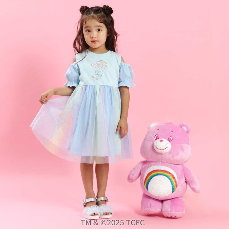 【ケアベア×SLAP SLIP】キラキラプリント肩あきチュールワンピース(100… | SLAP SLIP | 詳細画像3 