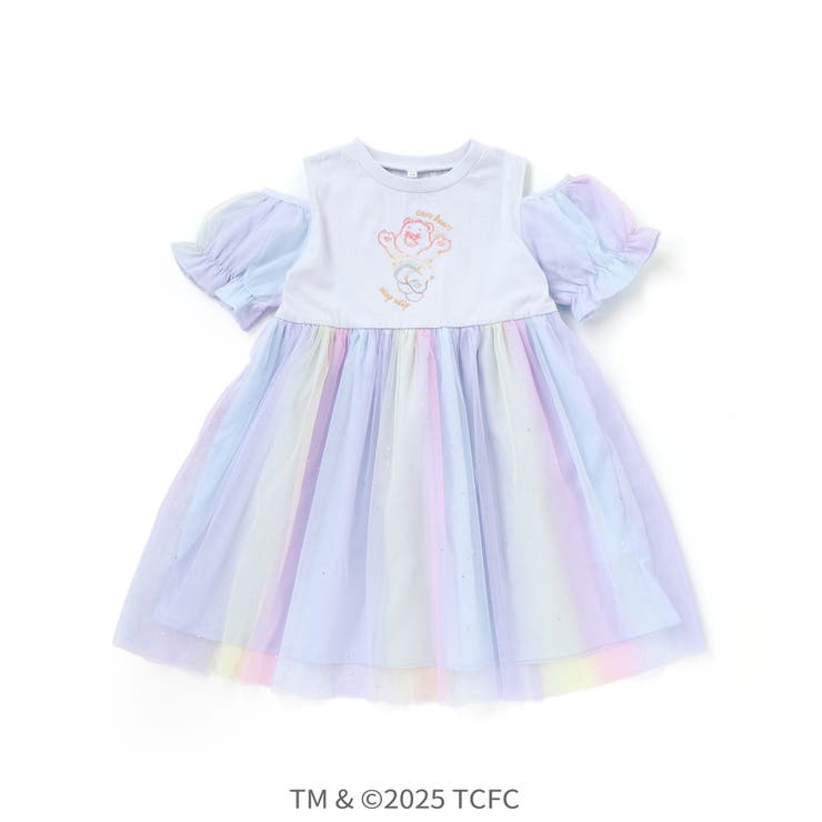 【ケアベア×SLAP SLIP】キラキラプリント肩あきチュールワンピース(100… | SLAP SLIP | 詳細画像7 