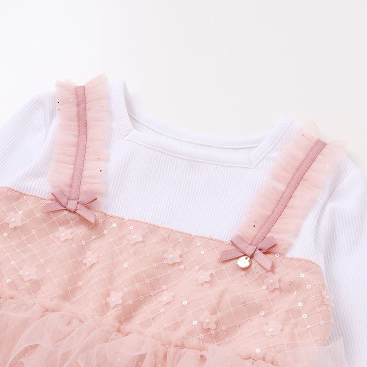 【お揃い】スカラップチュールスカートドッキングワンピース(80~130cm) | SLAP SLIP | 詳細画像12 