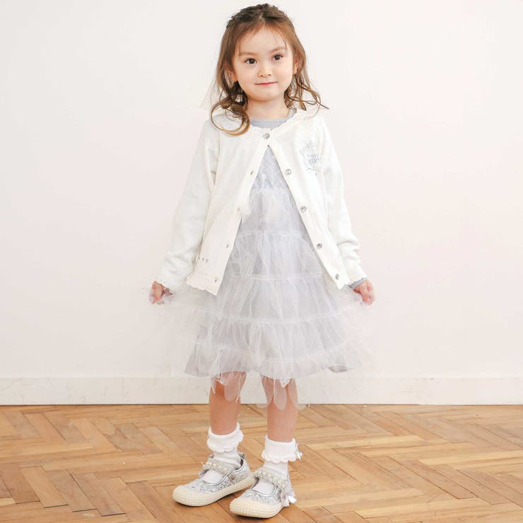 【お揃い】スカラップチュールスカートドッキングワンピース(80~130cm) | SLAP SLIP | 詳細画像3 