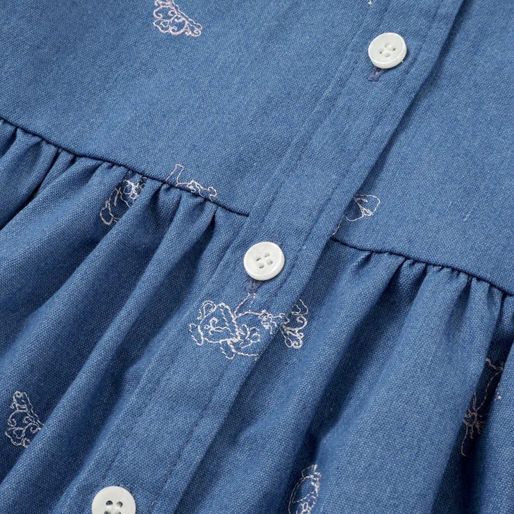 刺しゅう総柄襟付きデニムワンピース(80~130cm) | SLAP SLIP | 詳細画像11 