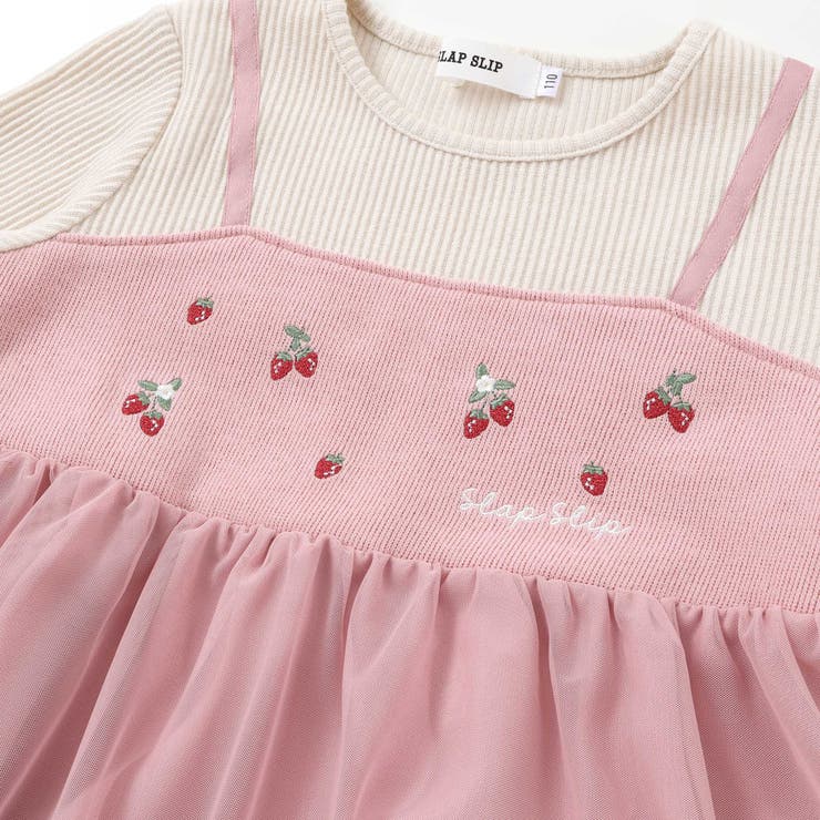 イチゴ刺しゅうフワフワチュールティアードドッキングワンピース | SLAP SLIP | 詳細画像8 