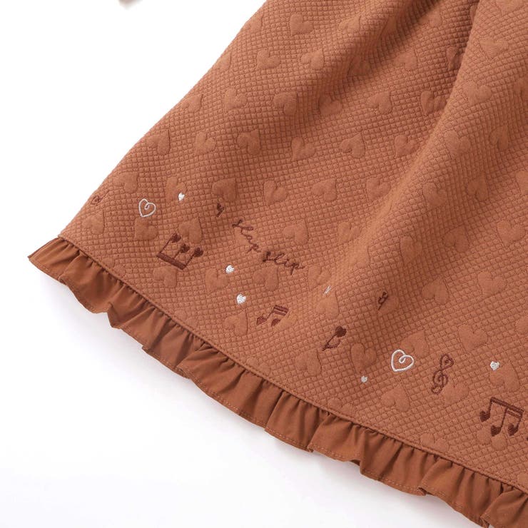 ハート音符刺しゅうポコポコキルトドッキングワンピース(80~130cm) | SLAP SLIP | 詳細画像14 