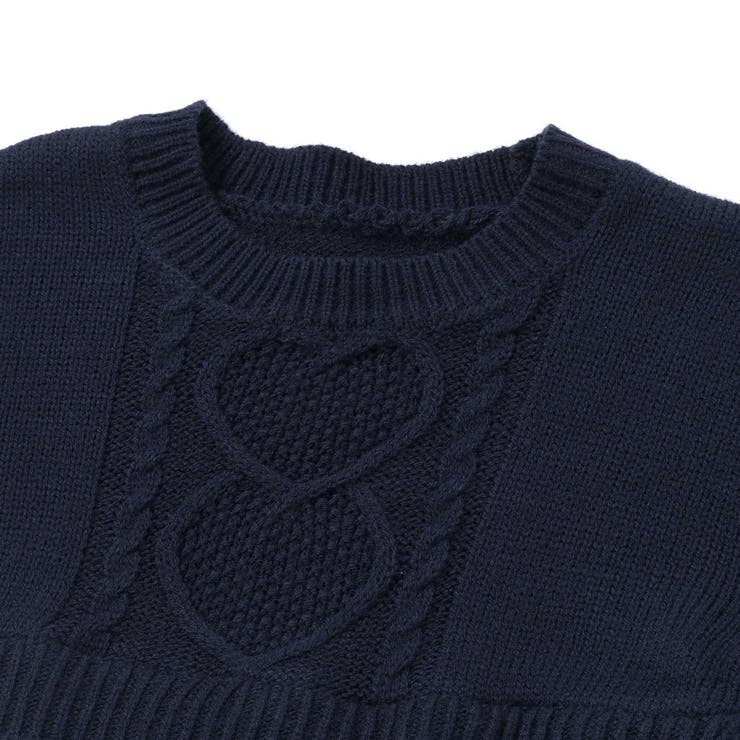 ニット×チュールハートたっぷり切替ワンピース(80~130cm) | SLAP SLIP | 詳細画像10 