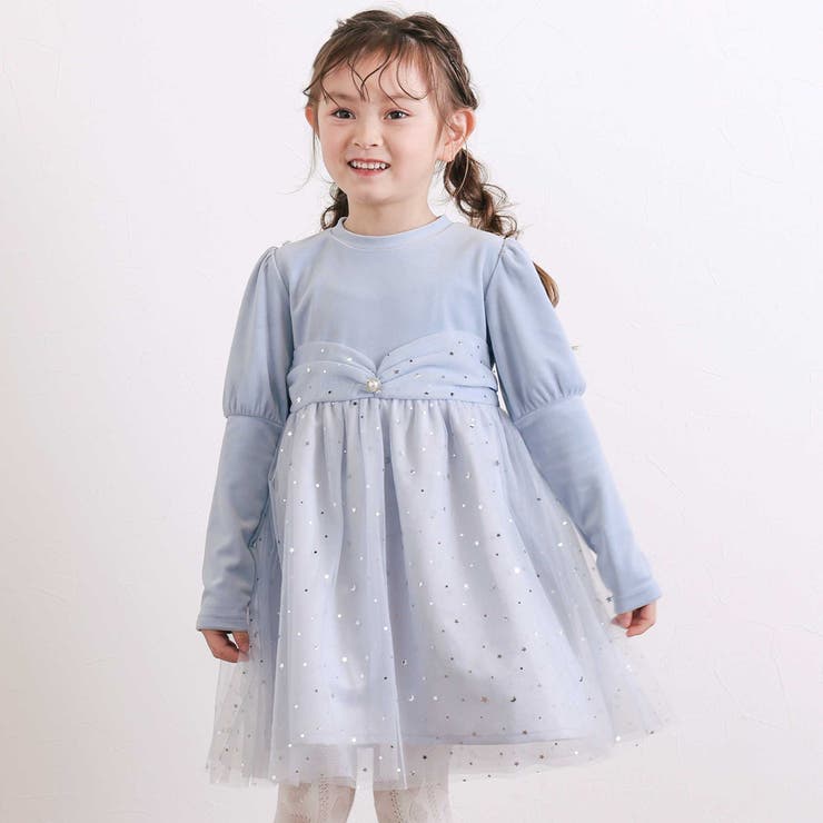 きらめく星のチュールマントつきベロアワンピース(80~130cm) | SLAP SLIP | 詳細画像30 