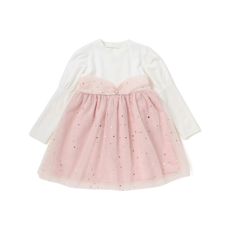 きらめく星のチュールマントつきベロアワンピース(80~130cm) | SLAP SLIP | 詳細画像4 