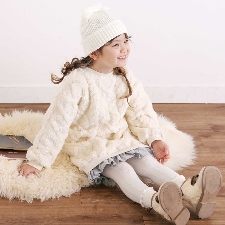 【お揃い】天使の羽もこもこケーブルボアワンピース(80~130cm) | SLAP SLIP | 詳細画像5 