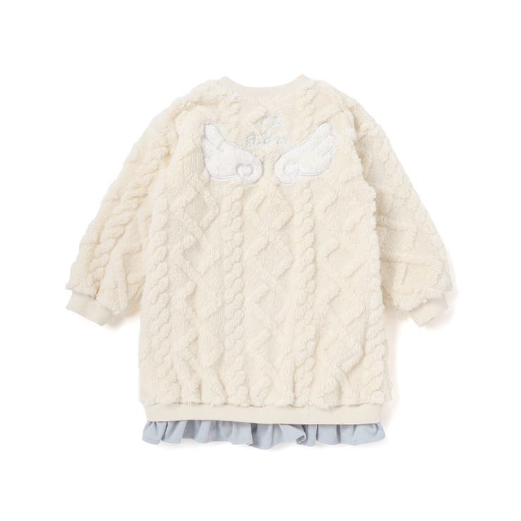 【お揃い】天使の羽もこもこケーブルボアワンピース(80~130cm) | SLAP SLIP | 詳細画像7 
