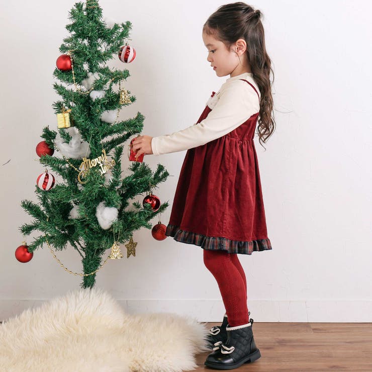 【お揃い】キラキラ刺しゅうボアドッキングワンピース(80~130cm) | SLAP SLIP | 詳細画像3 