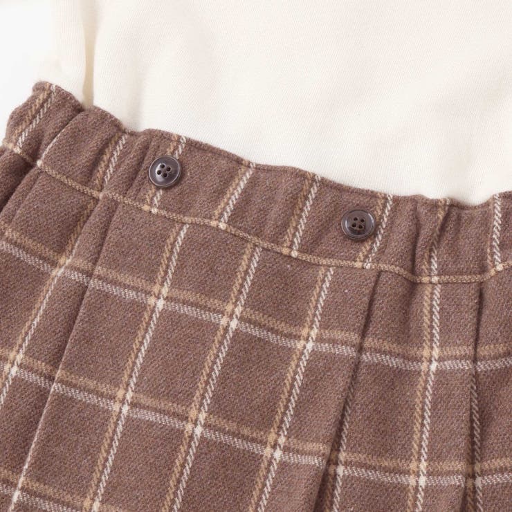 ティアラ刺しゅう付きチェックプリーツドッキングワンピース(90~130cm) | SLAP SLIP | 詳細画像15 