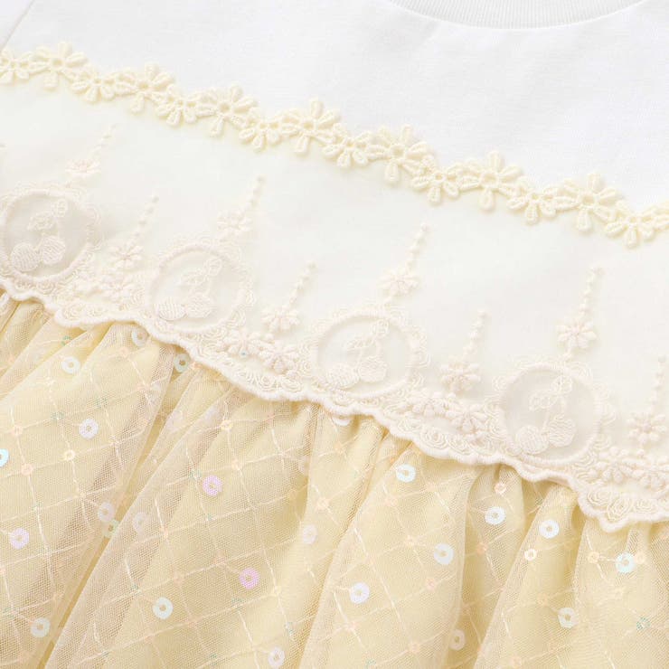 【スラプリ】キラキラチュールドッキングワンピース(80~130cm) | SLAP SLIP | 詳細画像15 