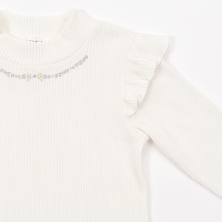 ラメ花キルトファーキャミソール+キラキラネックレス風プリント肩フリルトップス(8… | SLAP SLIP | 詳細画像11 