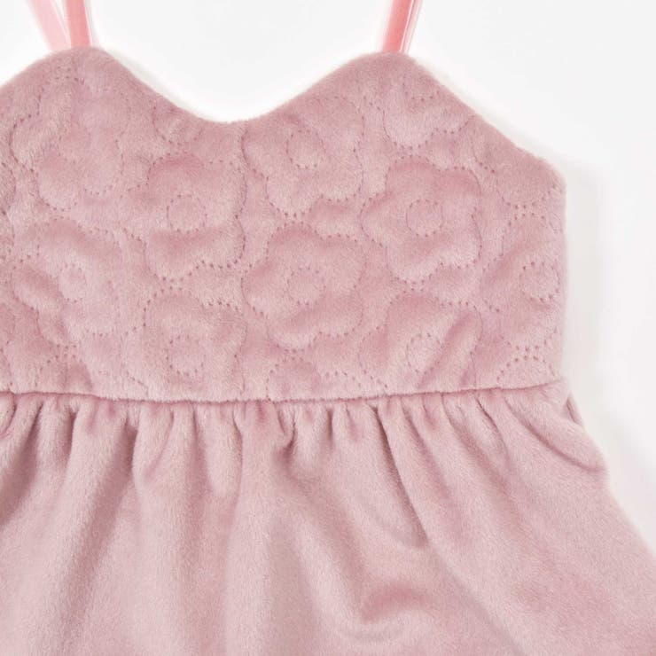 ラメ花キルトファーキャミソール+キラキラネックレス風プリント肩フリルトップス(8… | SLAP SLIP | 詳細画像15 