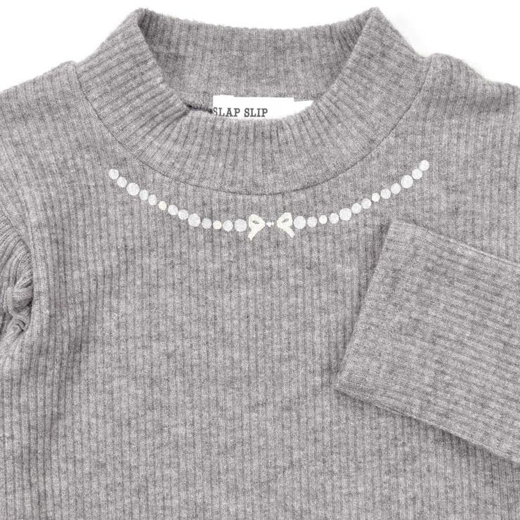 ラメ花キルトファーキャミソール+キラキラネックレス風プリント肩フリルトップス(8… | SLAP SLIP | 詳細画像20 