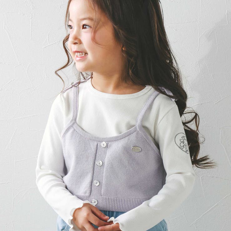 ラメニットビスチェ+テレコTシャツ2点セット(90~130cm) | SLAP SLIP | 詳細画像3 