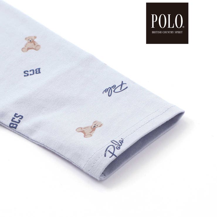 POLO総柄プリントTシャツ+クマさん刺しゅうベスト2点セット | SLAP SLIP | 詳細画像10 