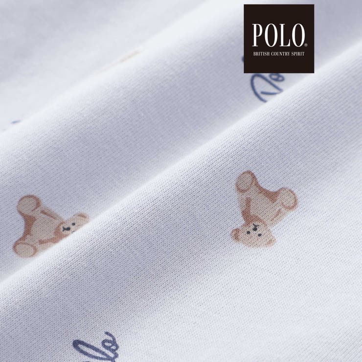 POLO総柄プリントTシャツ+クマさん刺しゅうベスト2点セット | SLAP SLIP | 詳細画像12 