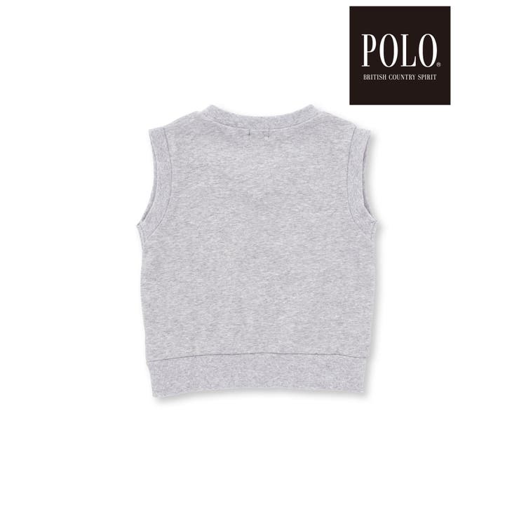 POLO総柄プリントTシャツ+クマさん刺しゅうベスト2点セット | SLAP SLIP | 詳細画像20 