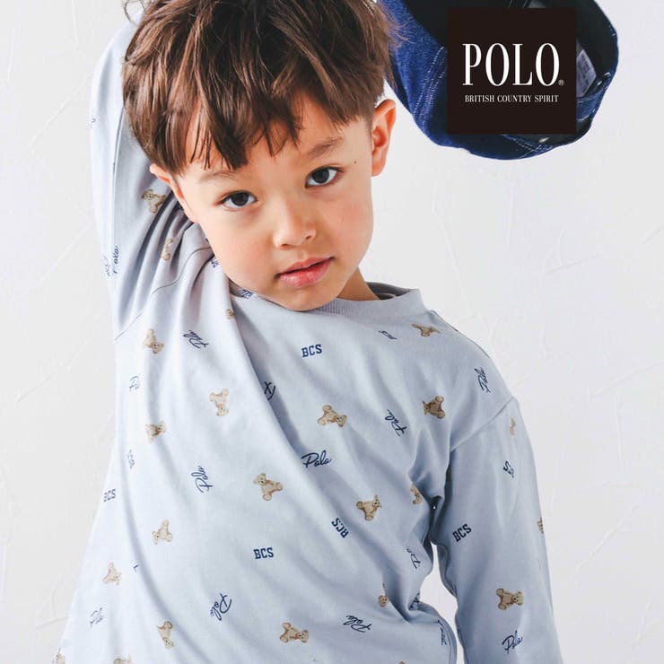 POLO総柄プリントTシャツ+クマさん刺しゅうベスト2点セット | SLAP SLIP | 詳細画像22 