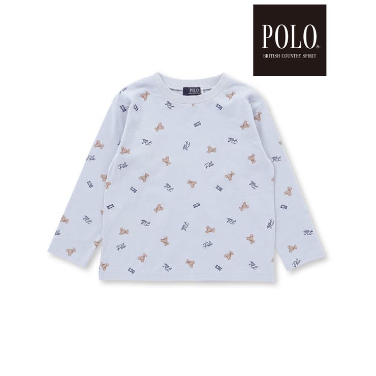 POLO総柄プリントTシャツ+クマさん刺しゅうベスト2点セット | SLAP SLIP | 詳細画像6 