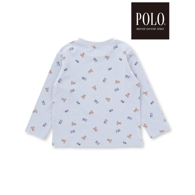 POLO総柄プリントTシャツ+クマさん刺しゅうベスト2点セット | SLAP SLIP | 詳細画像7 