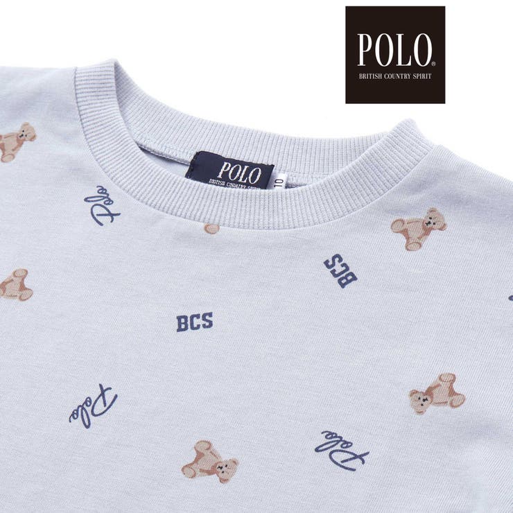 POLO総柄プリントTシャツ+クマさん刺しゅうベスト2点セット | SLAP SLIP | 詳細画像9 