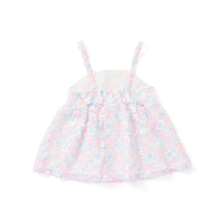 【お揃い】お花レースキャミ+天竺長袖Tシャツ2点セット(80~130cm) | SLAP SLIP | 詳細画像10 