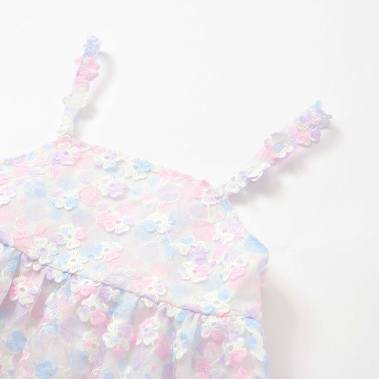 【お揃い】お花レースキャミ+天竺長袖Tシャツ2点セット(80~130cm) | SLAP SLIP | 詳細画像13 