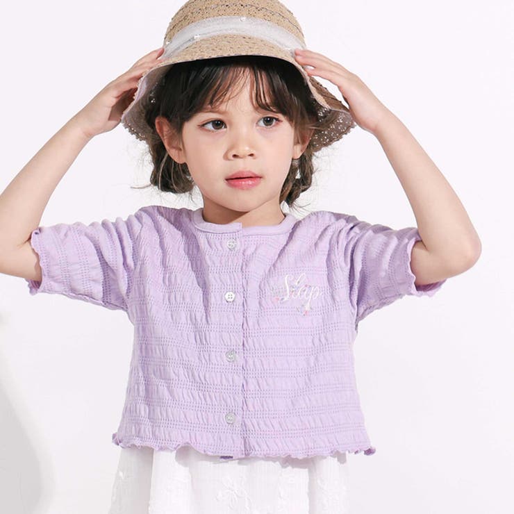 お花刺しゅうカーディガン+肩リボンキャミソールワンピース2点セット(90~130… | SLAP SLIP | 詳細画像5 