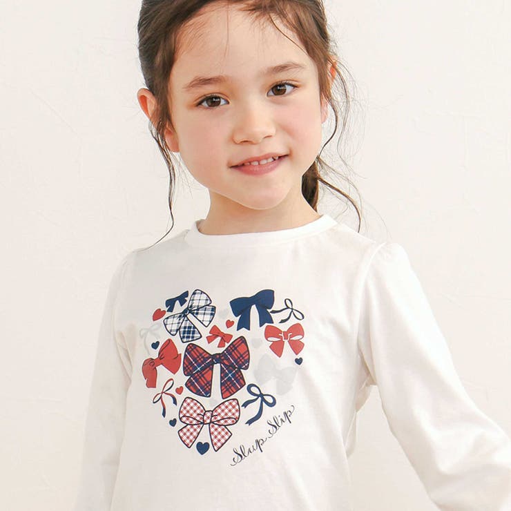 【お揃い】チェックティアードキャミソール+フロントプリント長袖カットソー2点セッ… | SLAP SLIP | 詳細画像3 