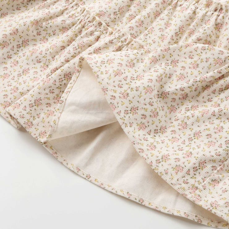 【お揃い】チェック花柄コーデュロイワンピース+ニットベスト2点セット(80~13… | SLAP SLIP | 詳細画像12 