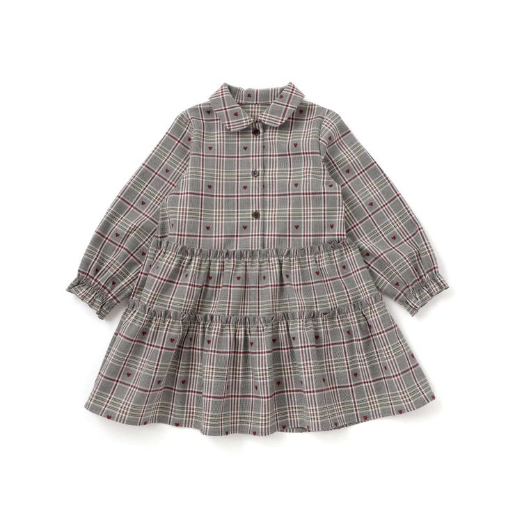 【お揃い】チェック花柄コーデュロイワンピース+ニットベスト2点セット(80~13… | SLAP SLIP | 詳細画像22 