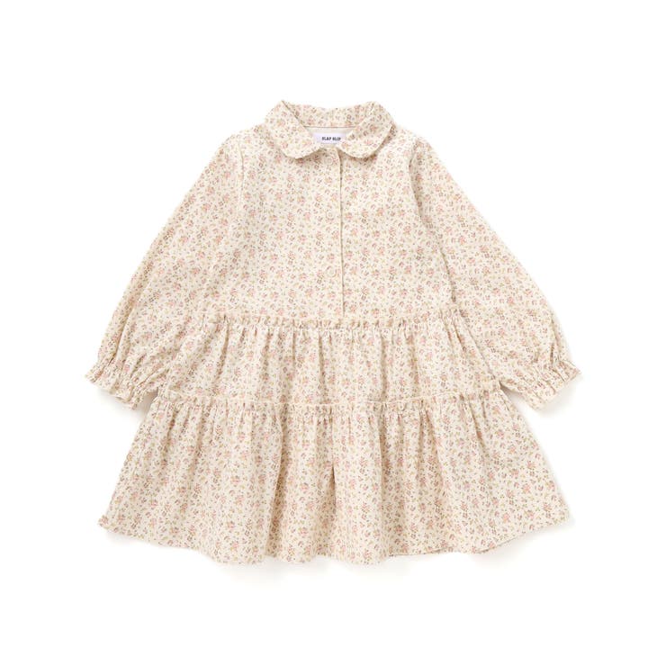 【お揃い】チェック花柄コーデュロイワンピース+ニットベスト2点セット(80~13… | SLAP SLIP | 詳細画像4 