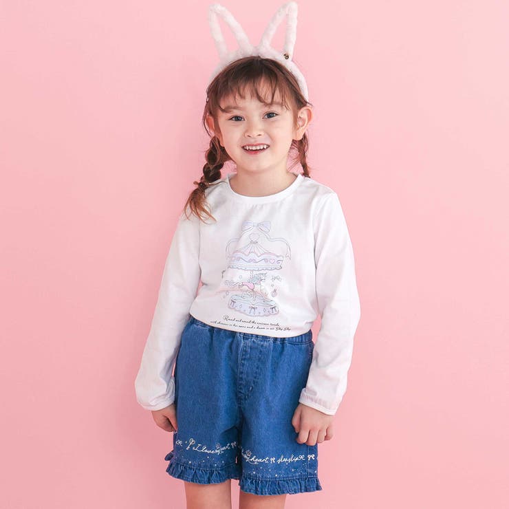 メリーゴーランドプリントTシャツ+チュールキャミワンピース(90~130cm) | SLAP SLIP | 詳細画像3 