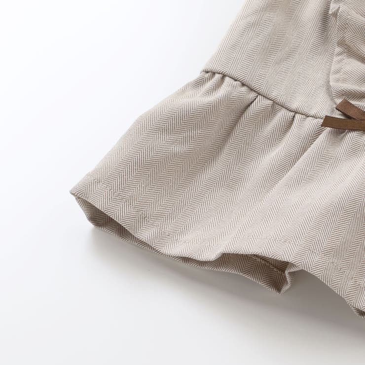 【お揃い】ヘリンボーンチェックフリルビスチェ+パンツセットアップ(80~130c… | SLAP SLIP | 詳細画像9 