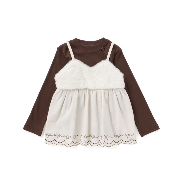 裾スカラップキャミソール+チャーム付きTシャツ2点セット(90~130cm) | SLAP SLIP | 詳細画像8 