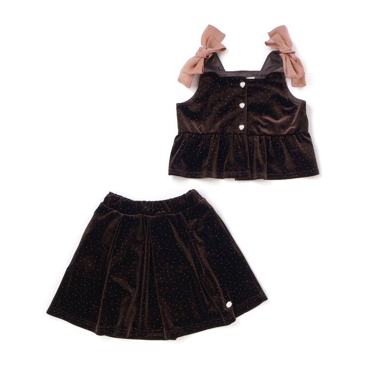 きらめくラメドットベロアビスチェセットアップ(90~130cm) | SLAP SLIP | 詳細画像4 