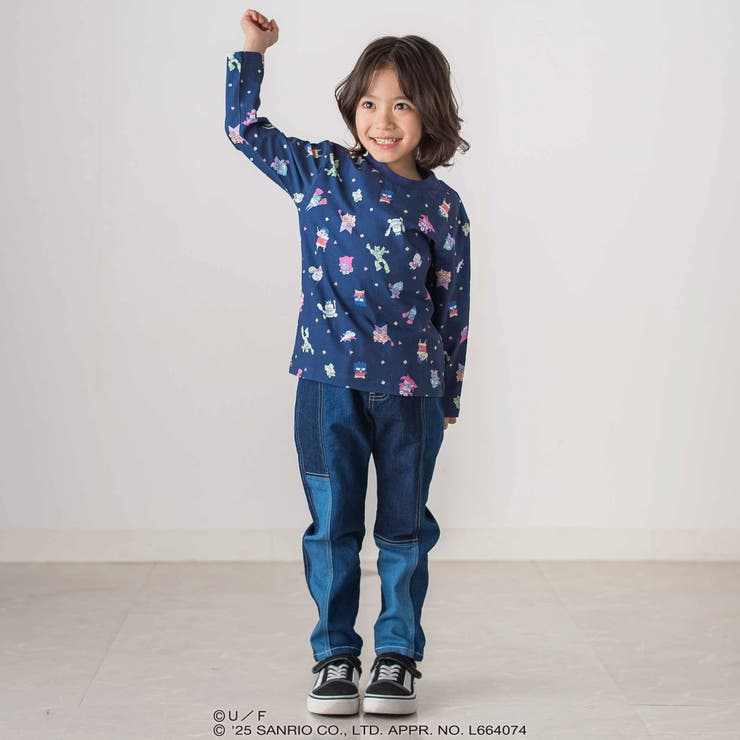 フロントプリント半袖Tシャツ+総柄長袖Tシャツ2点セット | SLAP SLIP | 詳細画像4 