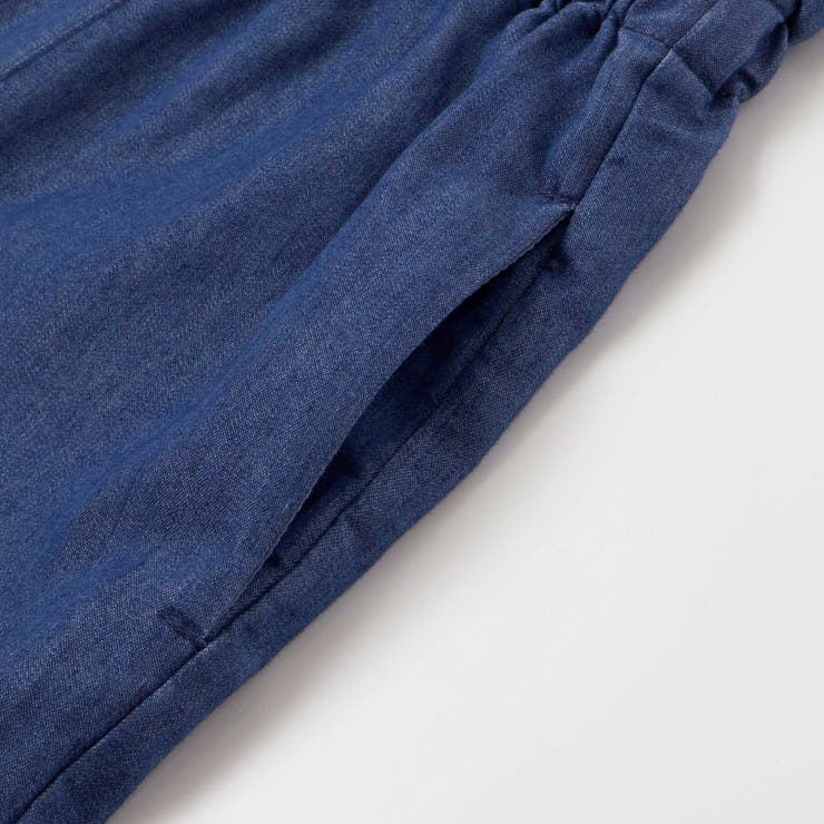 キラキラ刺しゅう裾スカラップ無地ドットライトオンスデニムセットアップ(90~13… | SLAP SLIP | 詳細画像13 