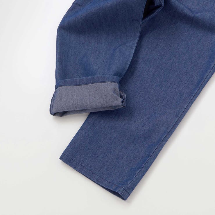 キラキラ刺しゅう裾スカラップ無地ドットライトオンスデニムセットアップ(90~13… | SLAP SLIP | 詳細画像14 