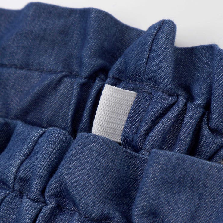 キラキラ刺しゅう裾スカラップ無地ドットライトオンスデニムセットアップ(90~13… | SLAP SLIP | 詳細画像16 