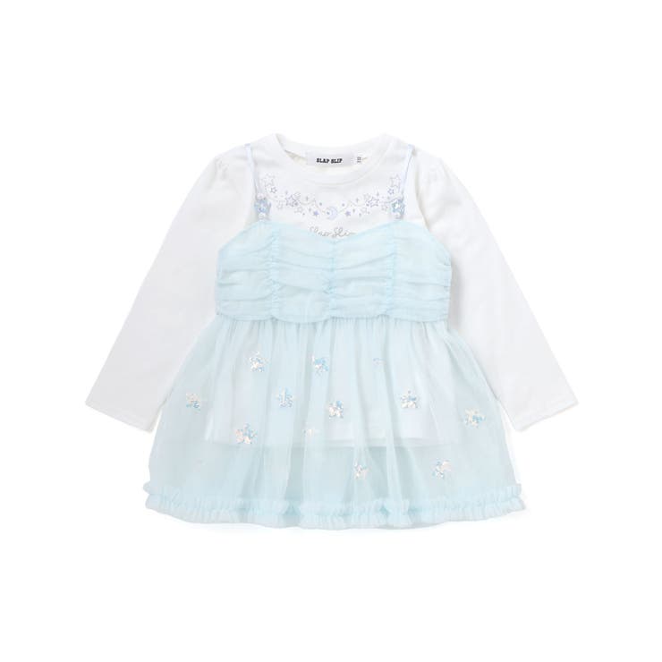 キラキラプリントTシャツ+スパンコールお星さまキャミチュニック2点セット(90~… | SLAP SLIP | 詳細画像3 