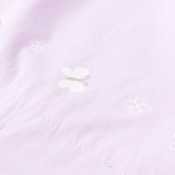 裾スカラップキラキラ蝶々お花プリントリボン付きジャンパー