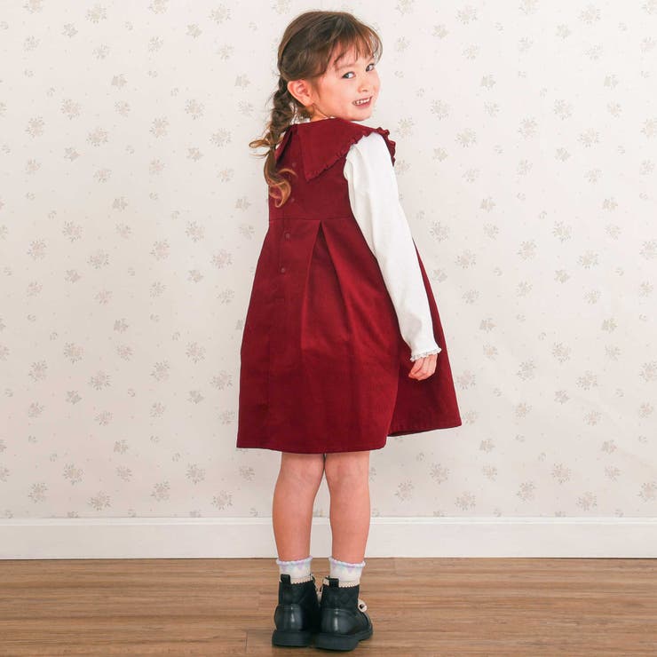 【お揃い】ビッグリボン襟ジャンパースカート(80~130cm) | SLAP SLIP | 詳細画像4 