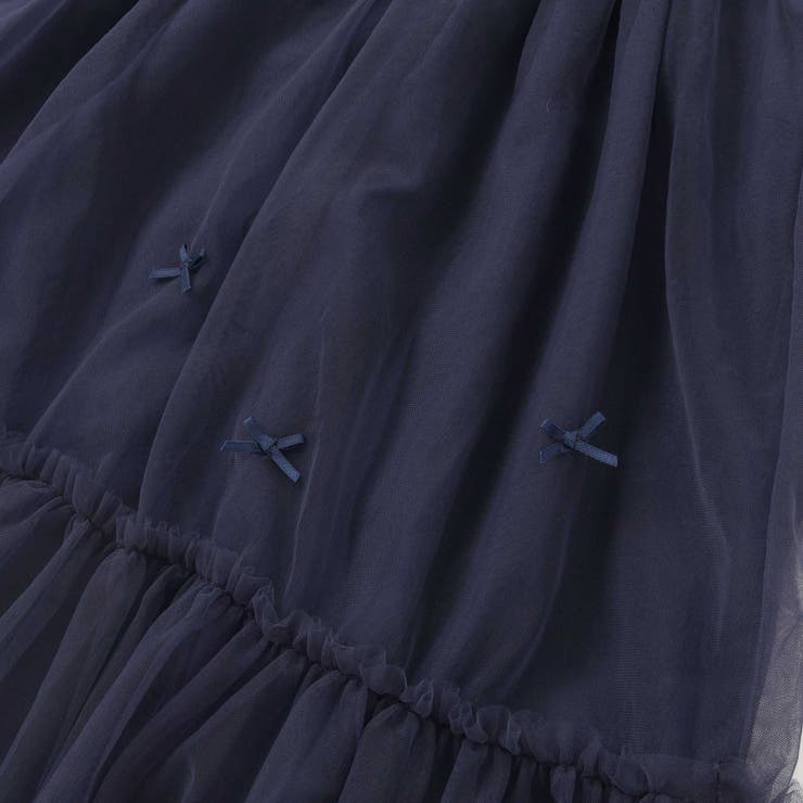 ハート音符刺しゅうオーガンジービッグカラーワンピース(80~130cm) | SLAP SLIP | 詳細画像18 