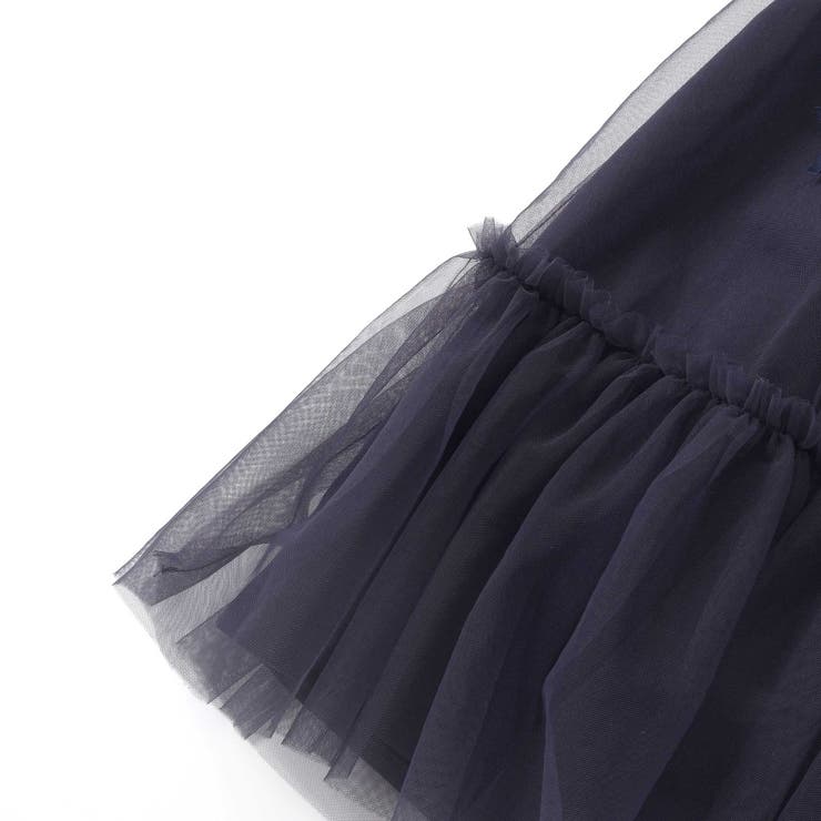 ハート音符刺しゅうオーガンジービッグカラーワンピース(80~130cm) | SLAP SLIP | 詳細画像19 