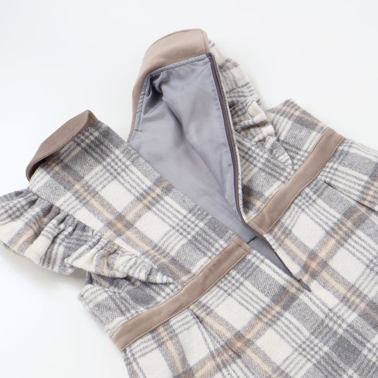 【お揃い】襟付きタックスカートチェックジャンパースカート(90~130cm) | SLAP SLIP | 詳細画像11 
