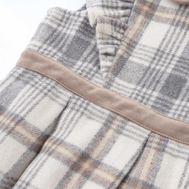【お揃い】襟付きタックスカートチェックジャンパースカート(90~130cm) | SLAP SLIP | 詳細画像12 