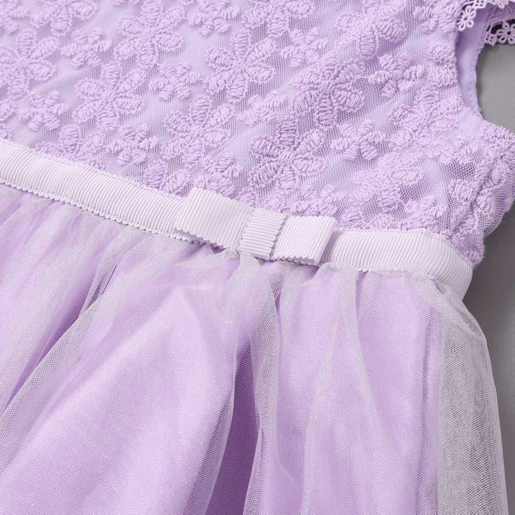 花レースフェミニンモチーフ刺しゅう裾スカラップジャンパースカート(110~130… | SLAP SLIP | 詳細画像10 