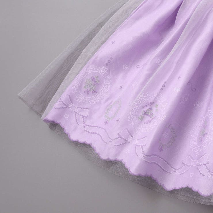 花レースフェミニンモチーフ刺しゅう裾スカラップジャンパースカート(110~130… | SLAP SLIP | 詳細画像12 